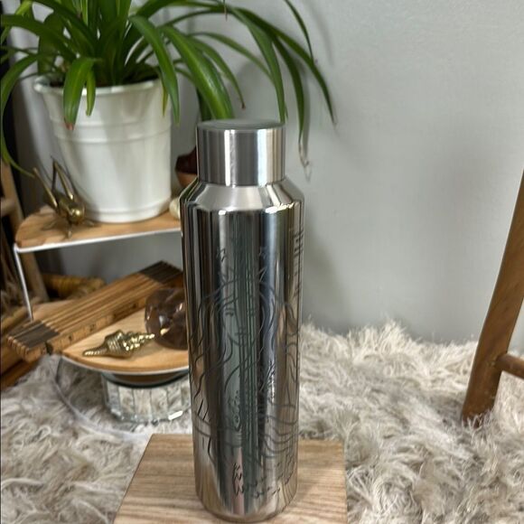 Starbucks Silver 50th Anniversary Mermaid Stainless Steel Water Bottle 20 oz - Picture 1 of 17